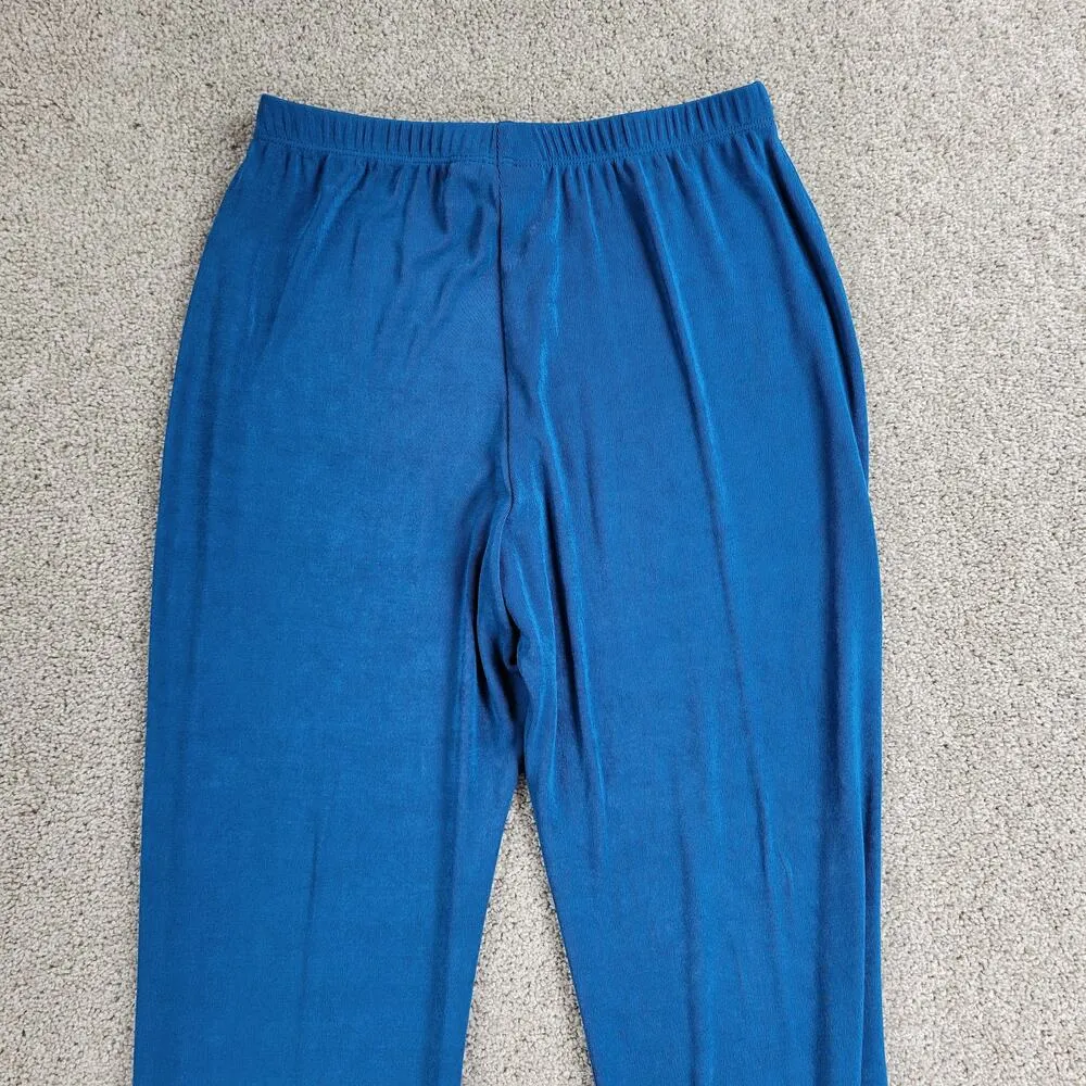Travelers by Chicos Pants Womens 0 Sm Blue Elastic Waist Pull On Slinky Lounge - Image 15