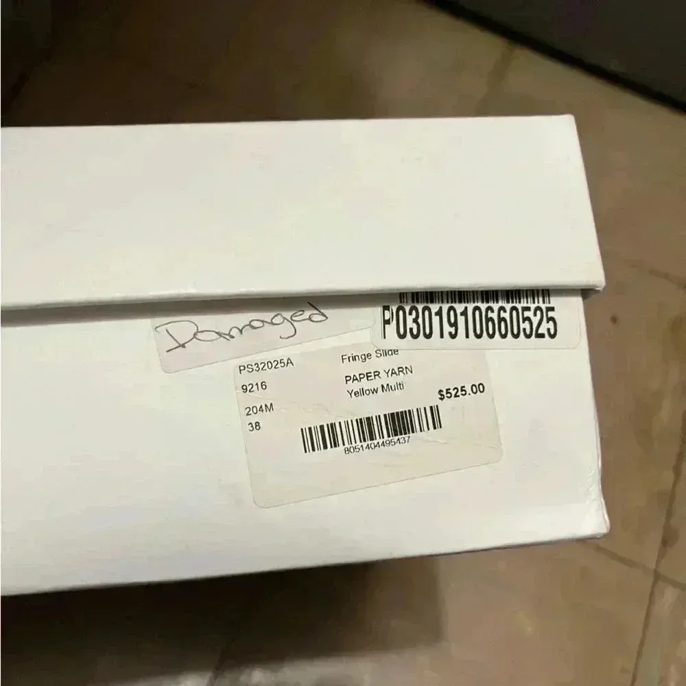 NIB Proenza Schouler Fringe Slides Shoes Sandals Black EU 38 US 7 1/2 - Image 9