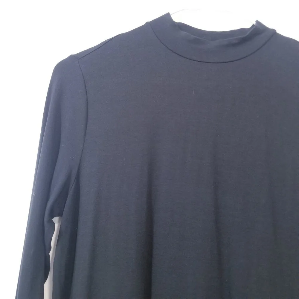 J.Jill Wearever Collection Black Mock Neck Long Sleeves Maxi Dress - Image 8