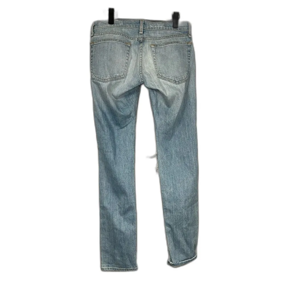 Rag and Bone The Dre Light Wash Heavily Distressed Boyfriend Jeans Size 25 - Image 3