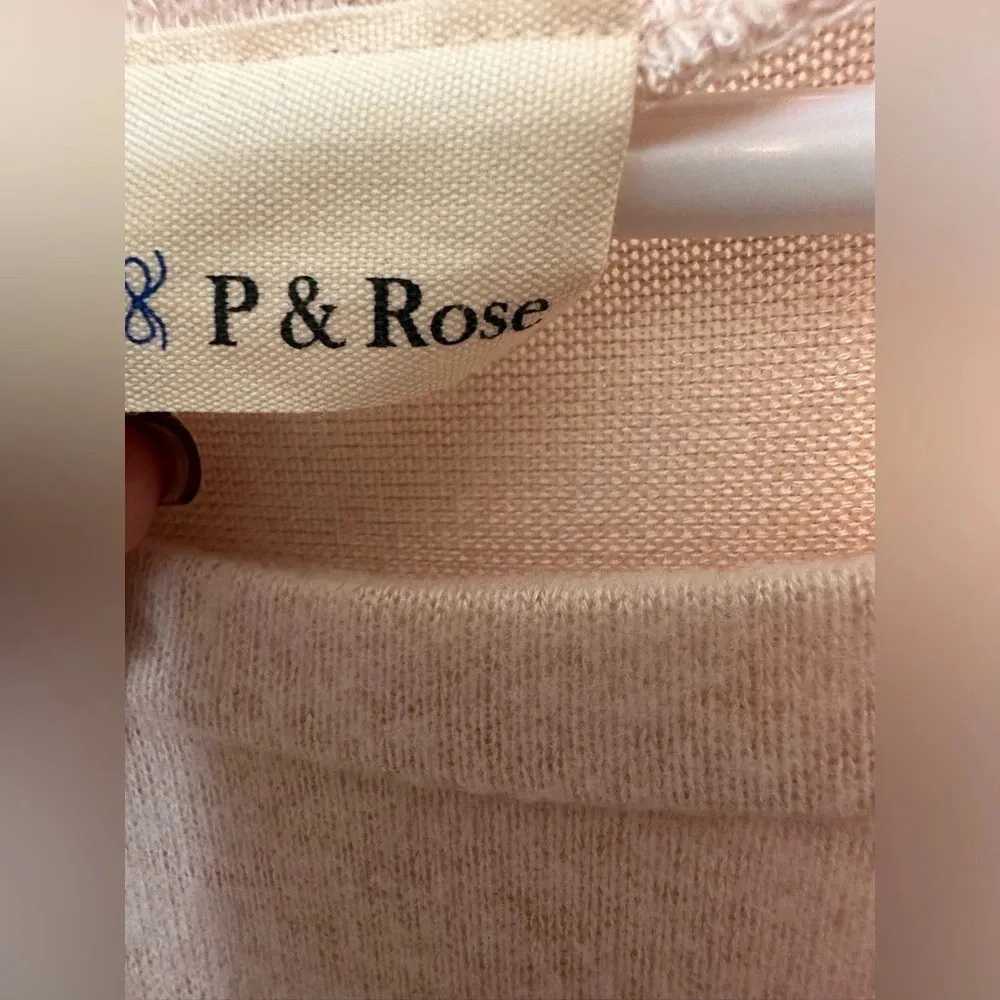 P&Rose Natalie long sleeve cream Aztec print long leeve pullover shirt Blue Size 2X - Image 3