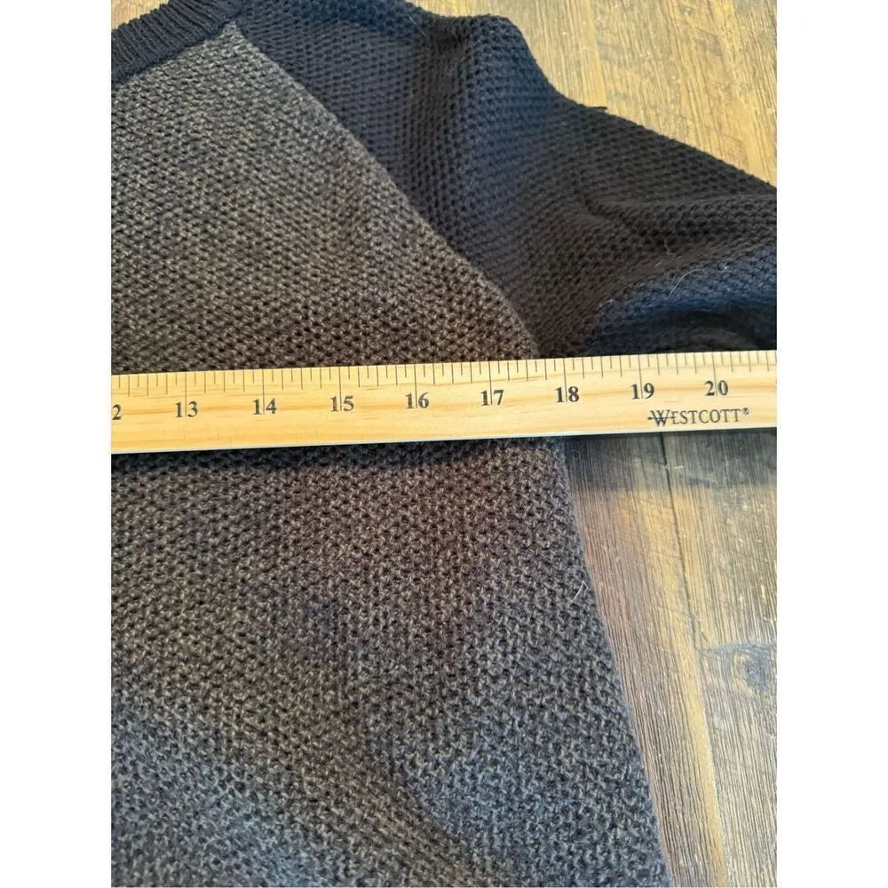 MADEWELL Black Grey Province Cross Split Back Sweater - Size small - Image 6