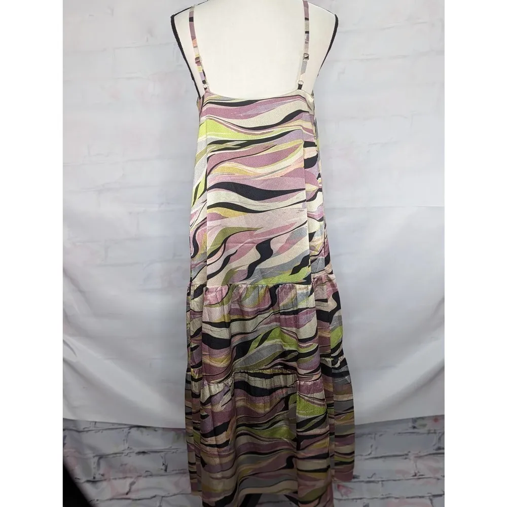 Ted Baker Warren Printed Button Through Cami Maxi Dress in‎ DUSTY PINK Size 6 US - Image 8