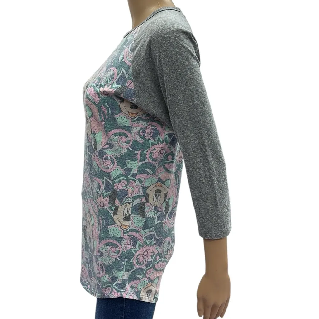 LuLaRoe Disney Minnie Mouse Randy 3 Quarter Raglan Sleeve Tunic Tee Shirt Small - Image 5