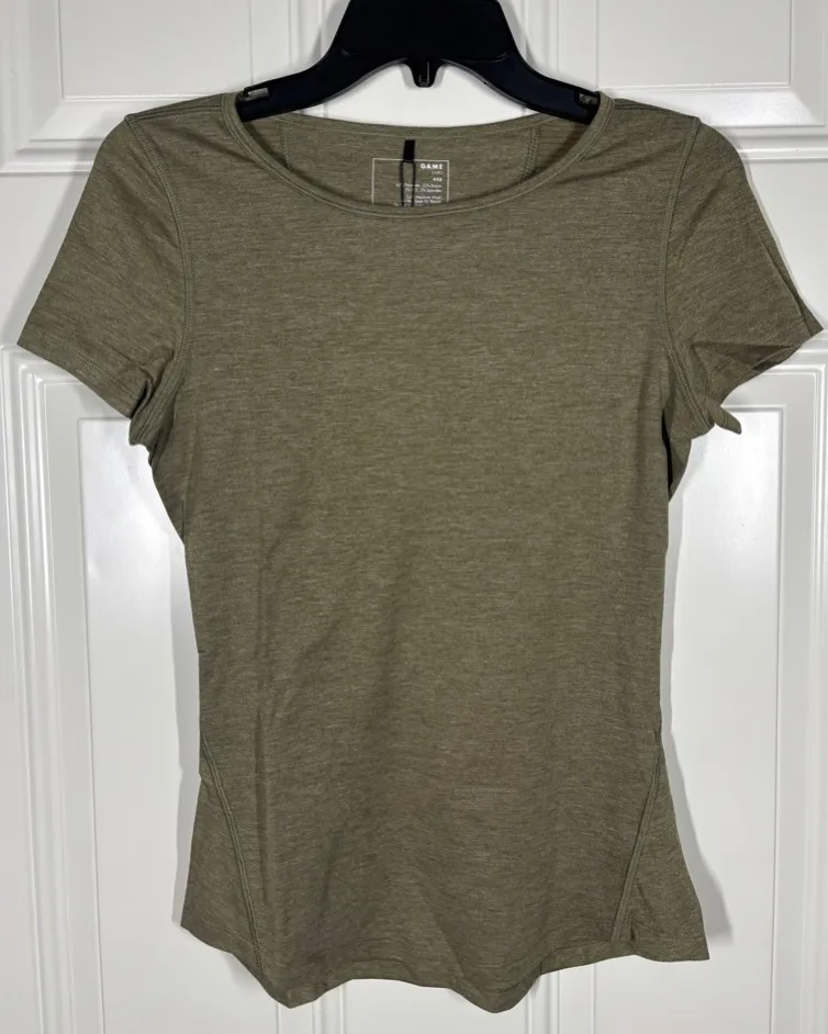 NWT Universal Standard Heather Olive Easy Active Tee Short Sleeve Top Size 4XS - Image 1