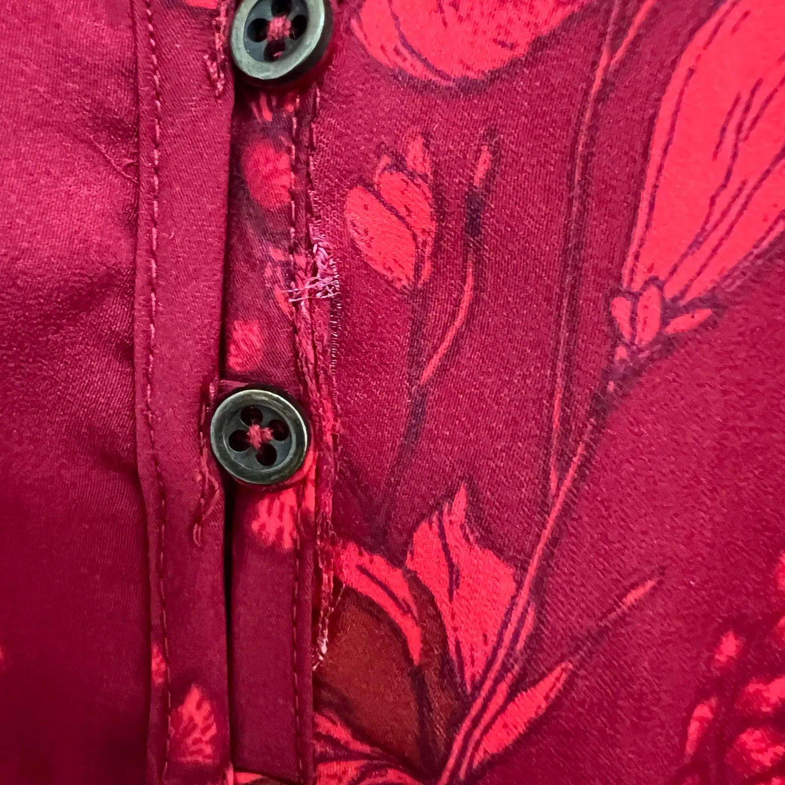 Mason & Belle Kara Peplum Blouse Red Floral Smocked Long Sleeve L NWT Indie Boho - Image 8