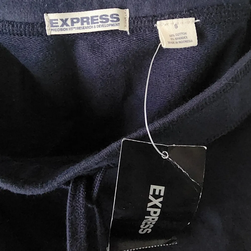 NWT New With Tags Express Blue Sport Velvet Stripe Skirt Back Pocket Size Small - Image 2