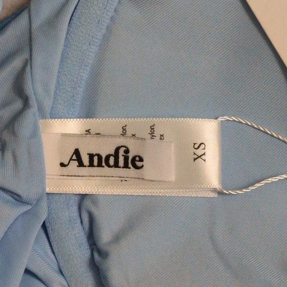 Andie Baia One Piece Blue Floral Swimwear Bathing Suit Adjustable Size XS New - Image 8