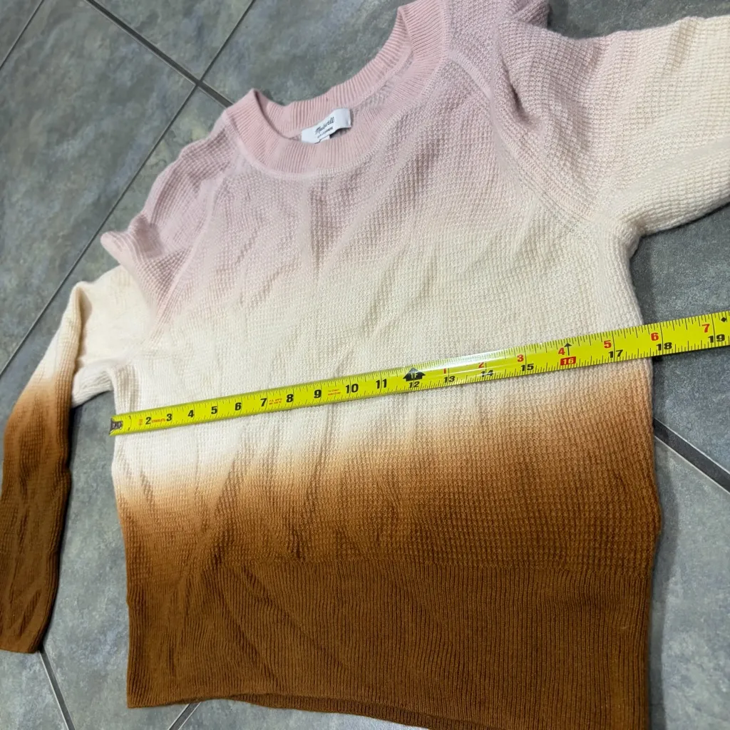 Madewell Dip-Dye Cashmere Shrunken Sweatshirt Women's S Casual Comfy Preppy City - Image 7