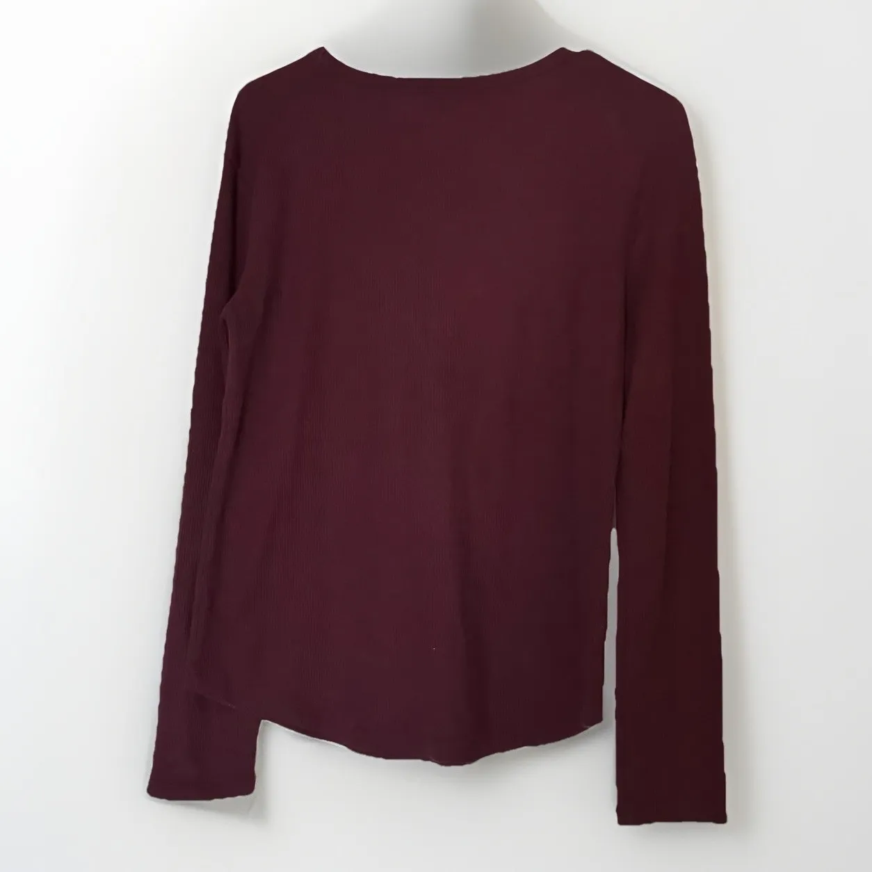Victoria's Secret Small Purple Plum Waffle Oversized Fit Shirt Warm Jewel‎ Royal - Image 2