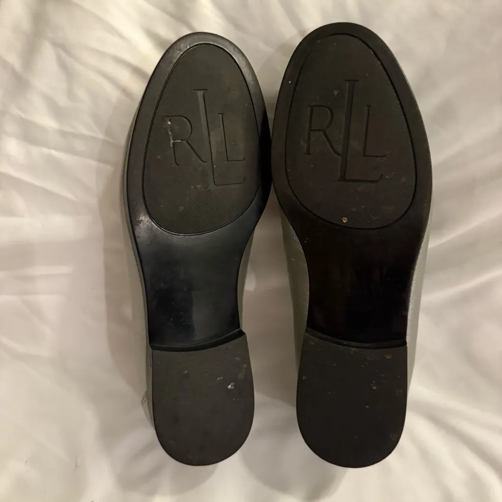 NWOT Lauren Ralph Lauren Metallic Silver Galia Penny Loafers - Image 6