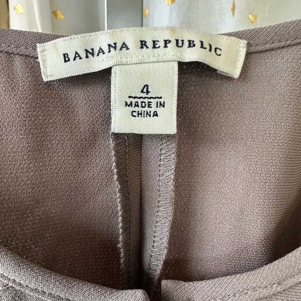 Banana Republic Halter Front Button Loop Keyhole Racerback Slate Gray Grey Top 4 - Image 7