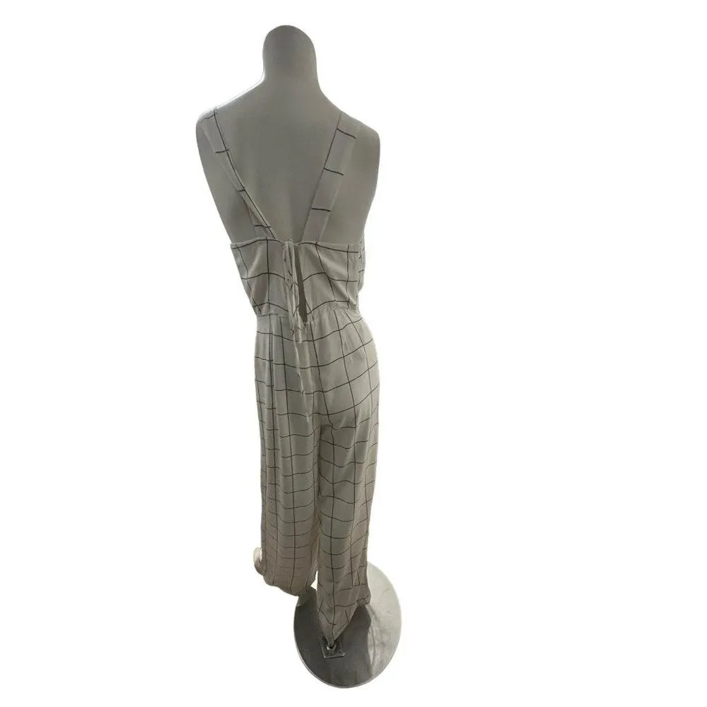 Forever 21 jumpsuit Small avante garde mod architectural geometric white New - Image 2