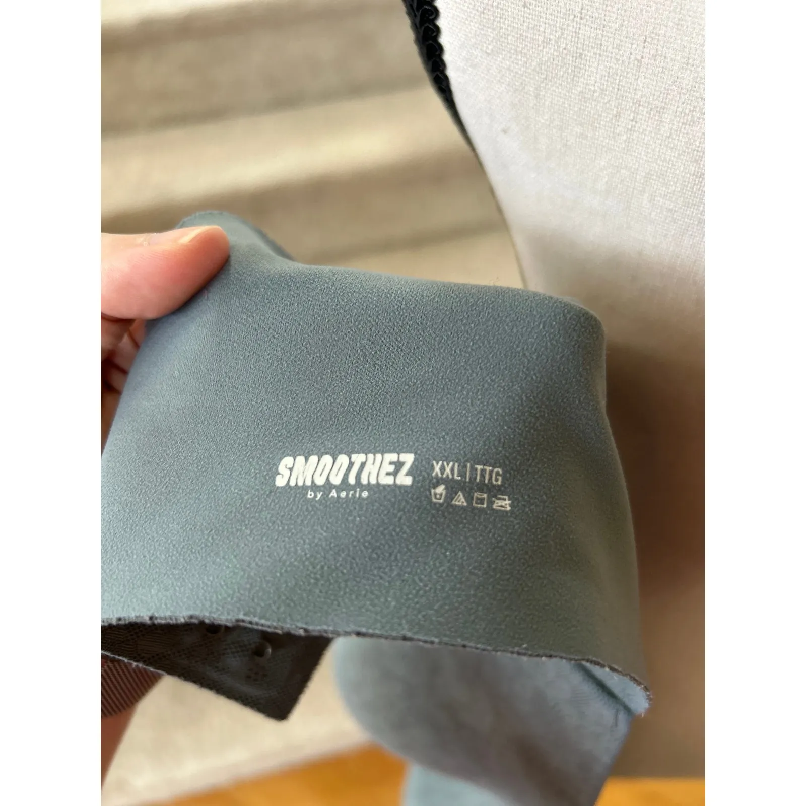 Aerie Smoothez Sage Green Floral Print Wireless Comfort Bra XXL - Image 3