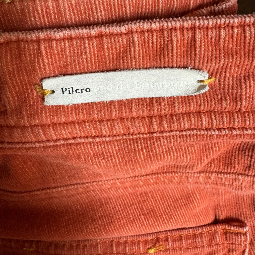 pilcro and‎ the letterpress size 27 orange corduroy pants - Image 4