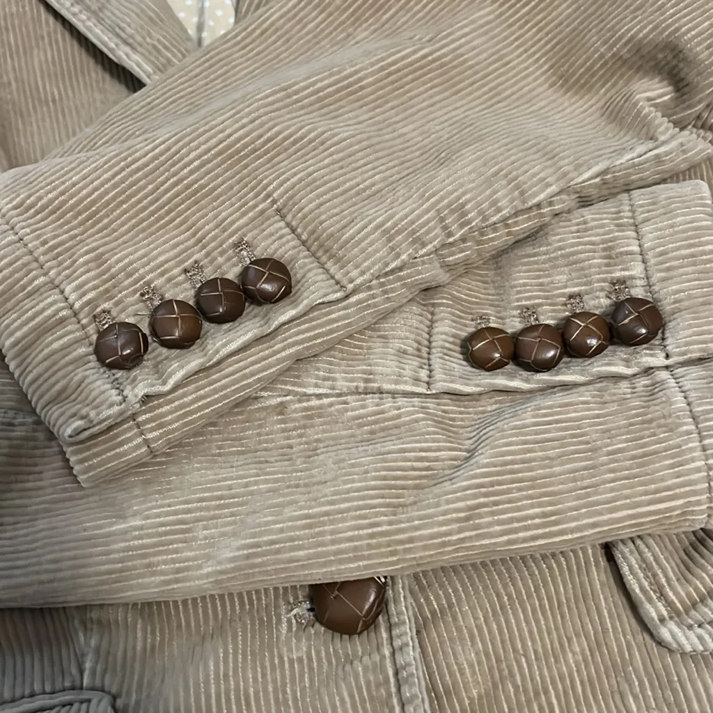 JCrew Vintage Corduroy Blazer Tan Size Small - Image 6