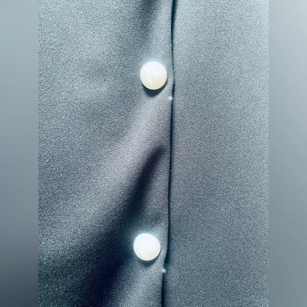 SHELBY & PALMER Women’s Size12 Cocktail Sleeveless Dress Black Pearls Polyester - Image 2