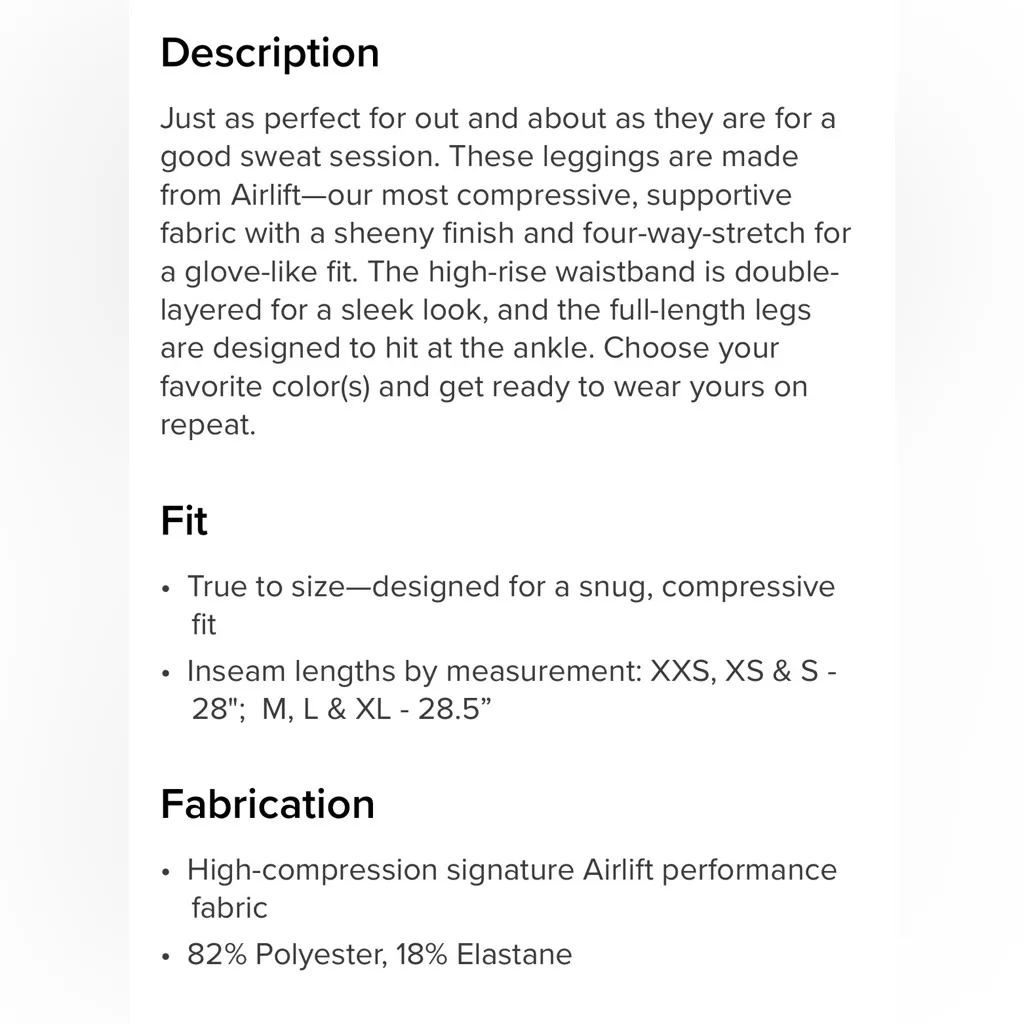 Alo Yoga NWOT High Waist Airlift Leggings Navy Blue Size L - Image 4