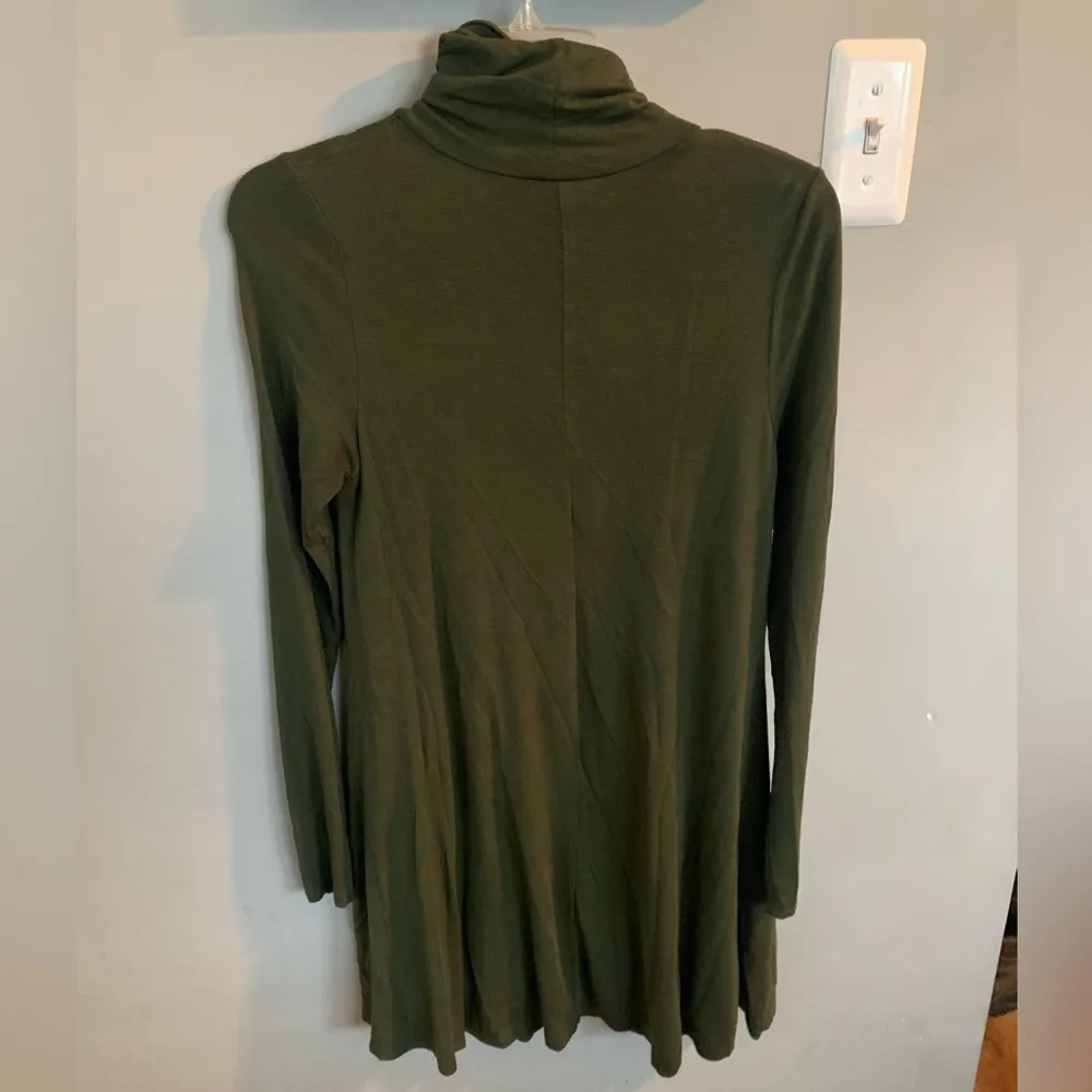 Women’s Lulu’s Olive Green Turtleneck Dress - Image 2
