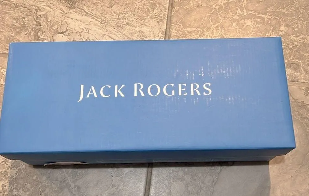 Jack Rogers Worth Raffia Flat Sandals in Ivory/White, NWT, Size 7 - Image 9