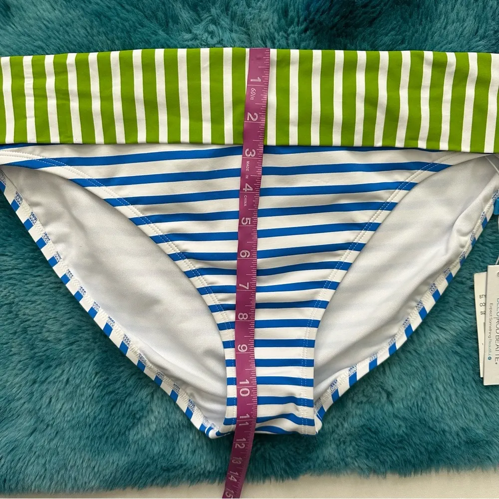 BLEU ROD BEATTIE Banded Fold Over Hipster Bikini Bottom Size 12 - Image 8