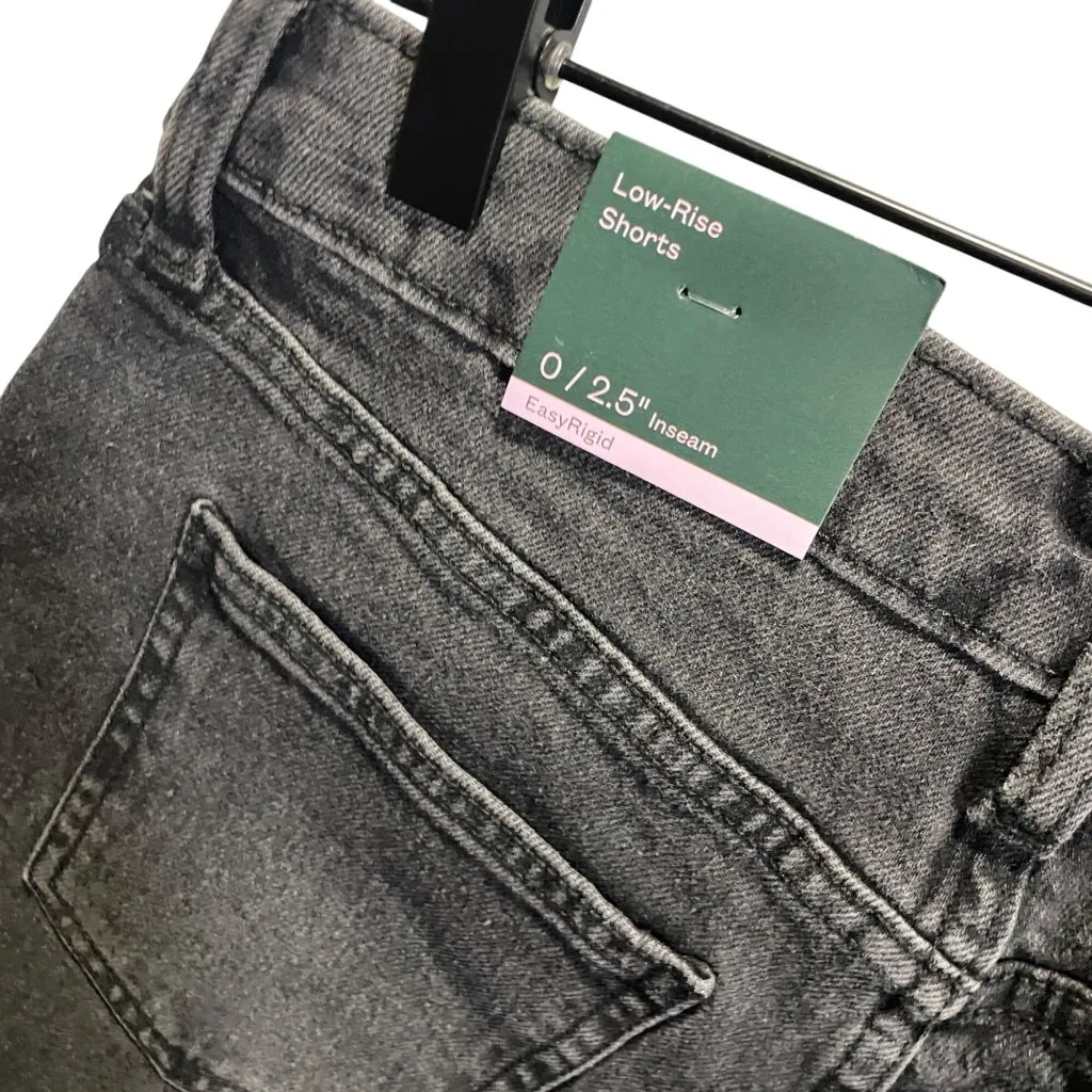 Wild Fable Womens Low-Rise Black Denim Shorts EasyRigid Size 0 - Image 3