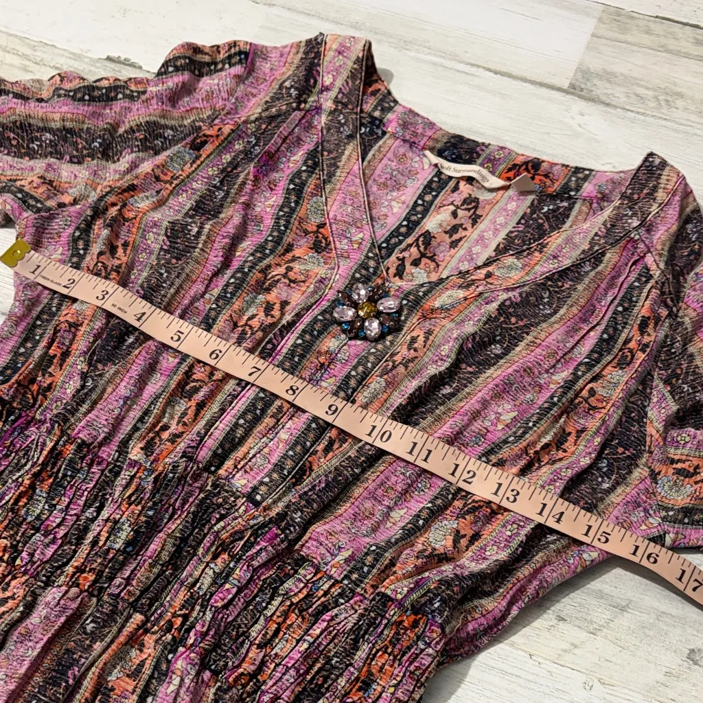 Soft Surroundings Esperanza Floral Print Maxi Dress Size Small - Image 11