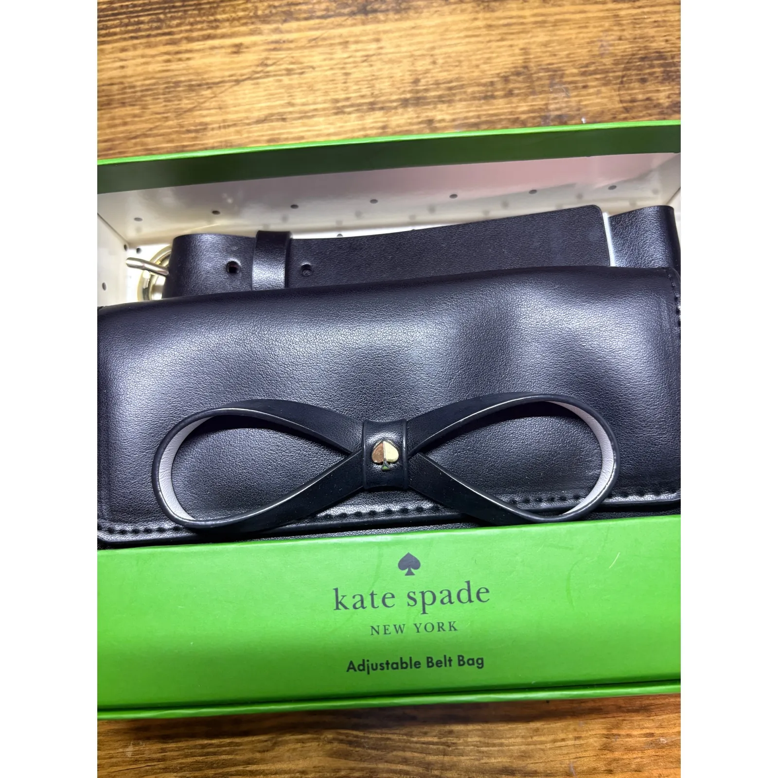 Kate Spade Black Genuin Leather Adjustable Belt Bag Size S/M - Image 2