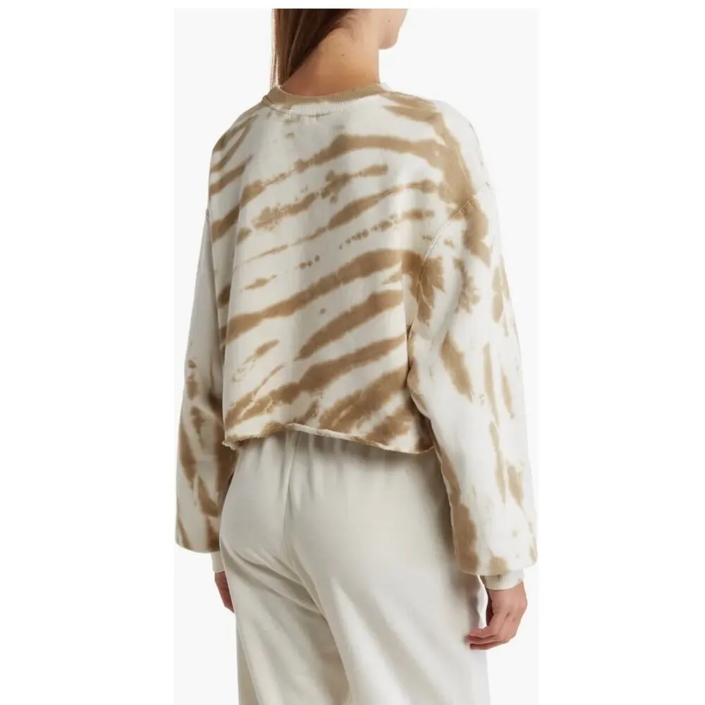 Good American Cropped & Cool French Terry Tie Dye Sweatshirt Medium Crop Lounge - Image 13