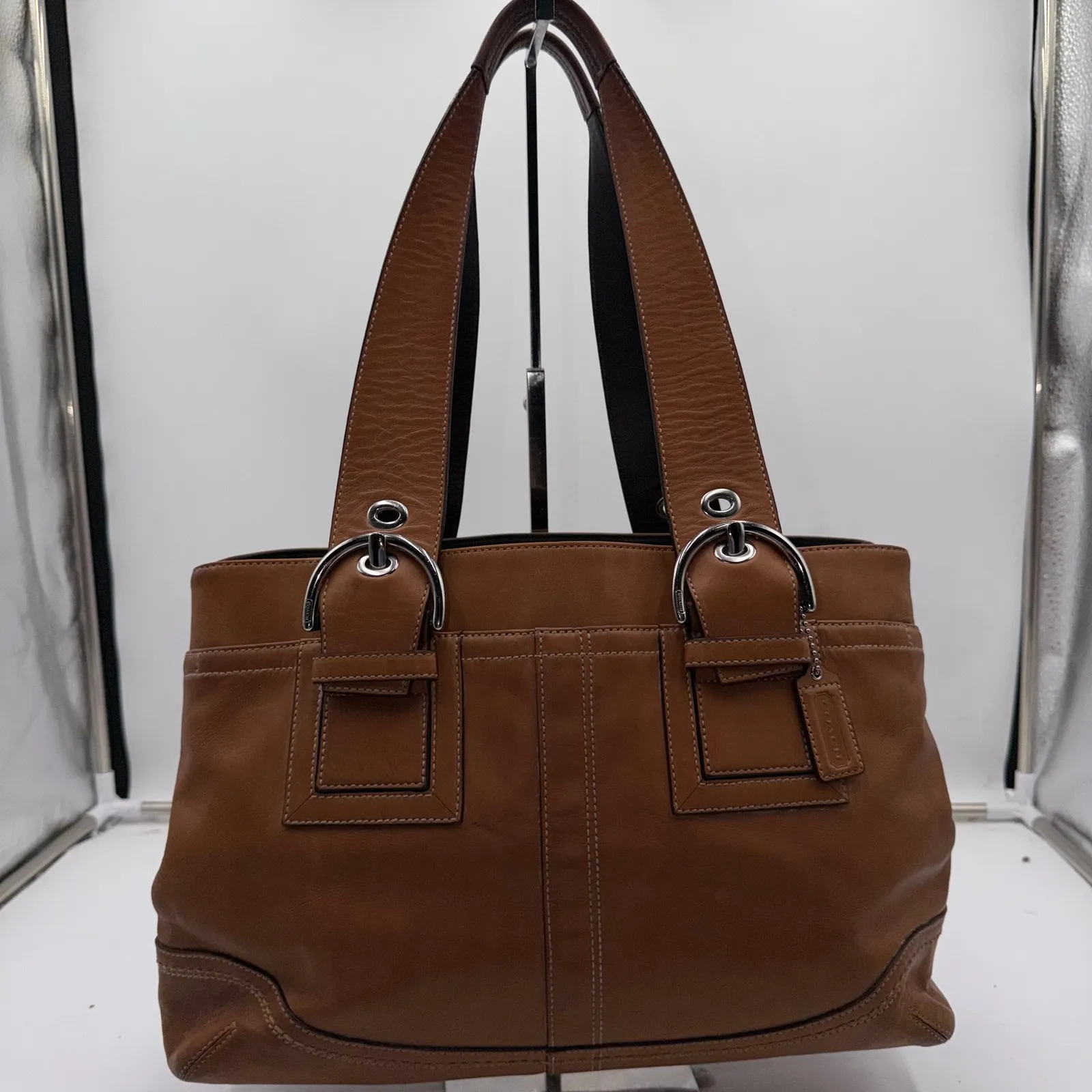 Coach Soho Tan Leather  Buckle Shoulder Bag 7548 - Image 2