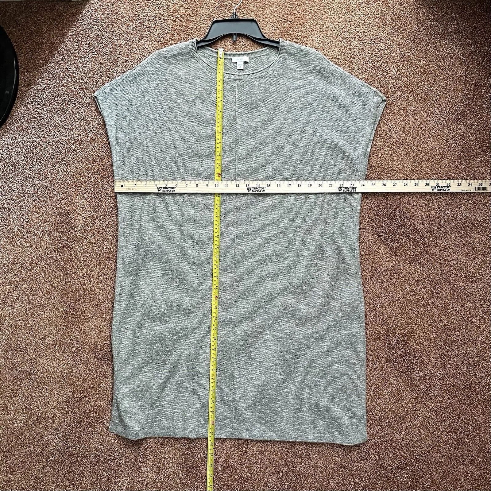 Pure Jill by J. Jill Dress Med Tall Heathered Olive Green Gray Sleeveless Baggy - Image 8