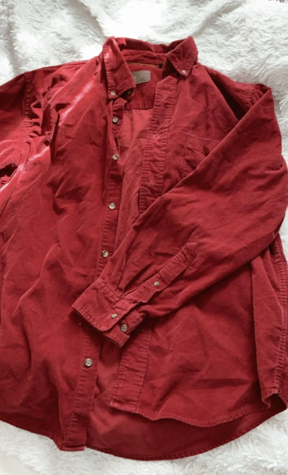 corduroy button up Red Size M - Image 3