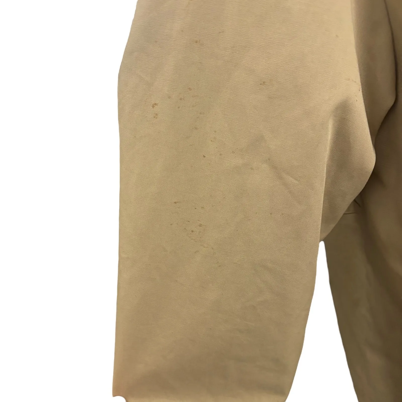 Saxton Hall Womens 11/12 Tan Acrylic Coated‎ Cotton Blend Plaid Lined Coat VTG - Image 12