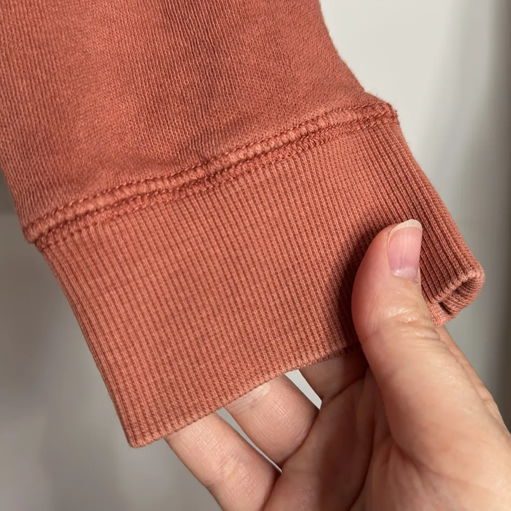 Marine Layer Women’s Amber Brown Ombre French Terry Crewneck Sweatshirt size L - Image 6