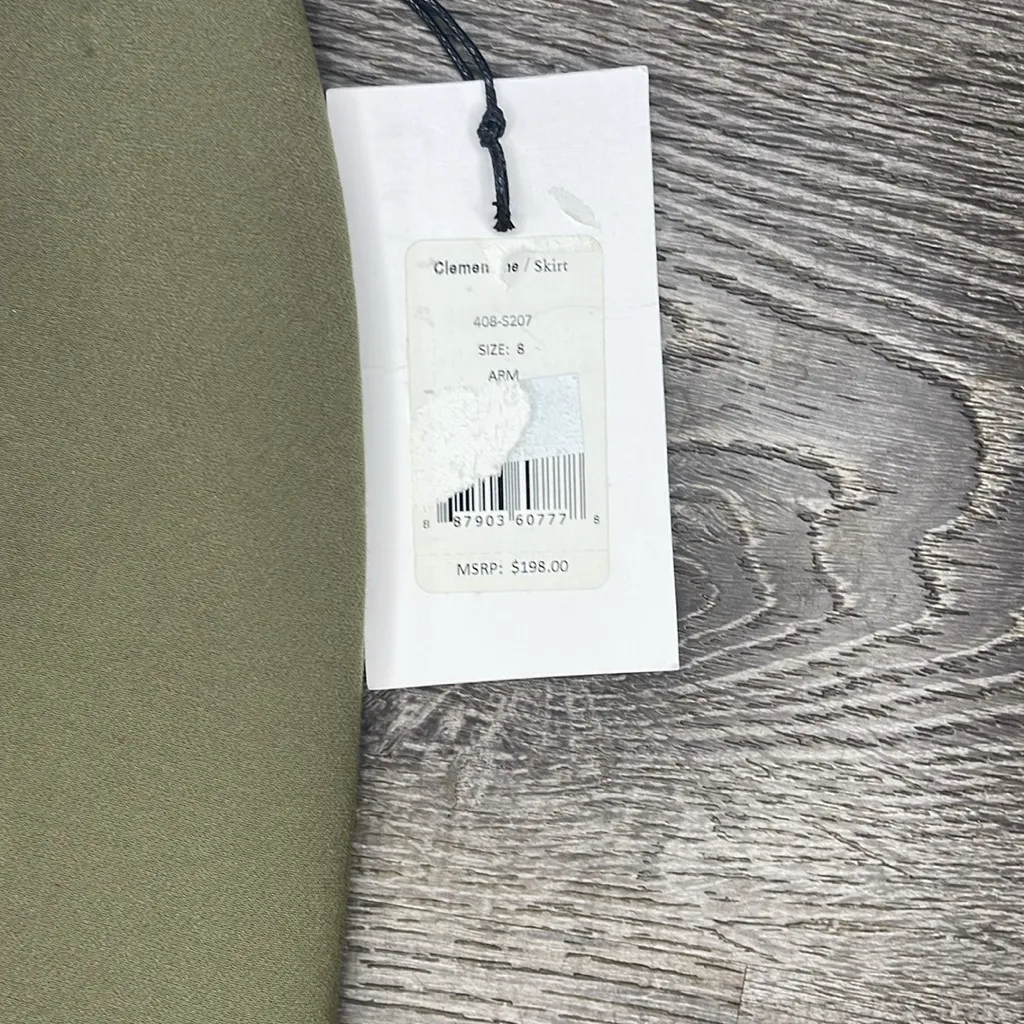 Bailey 44 NEW Army Clementine Mini Skirt‎ Women's Green Buttons Size 8 - Image 2