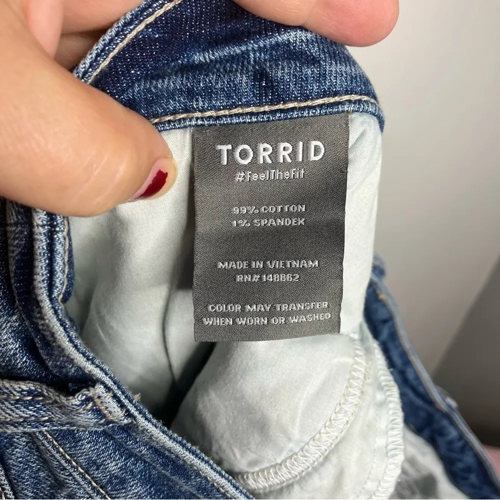 Torrid distressed Jeans button fly raw hem size 20R‎ - Image 7
