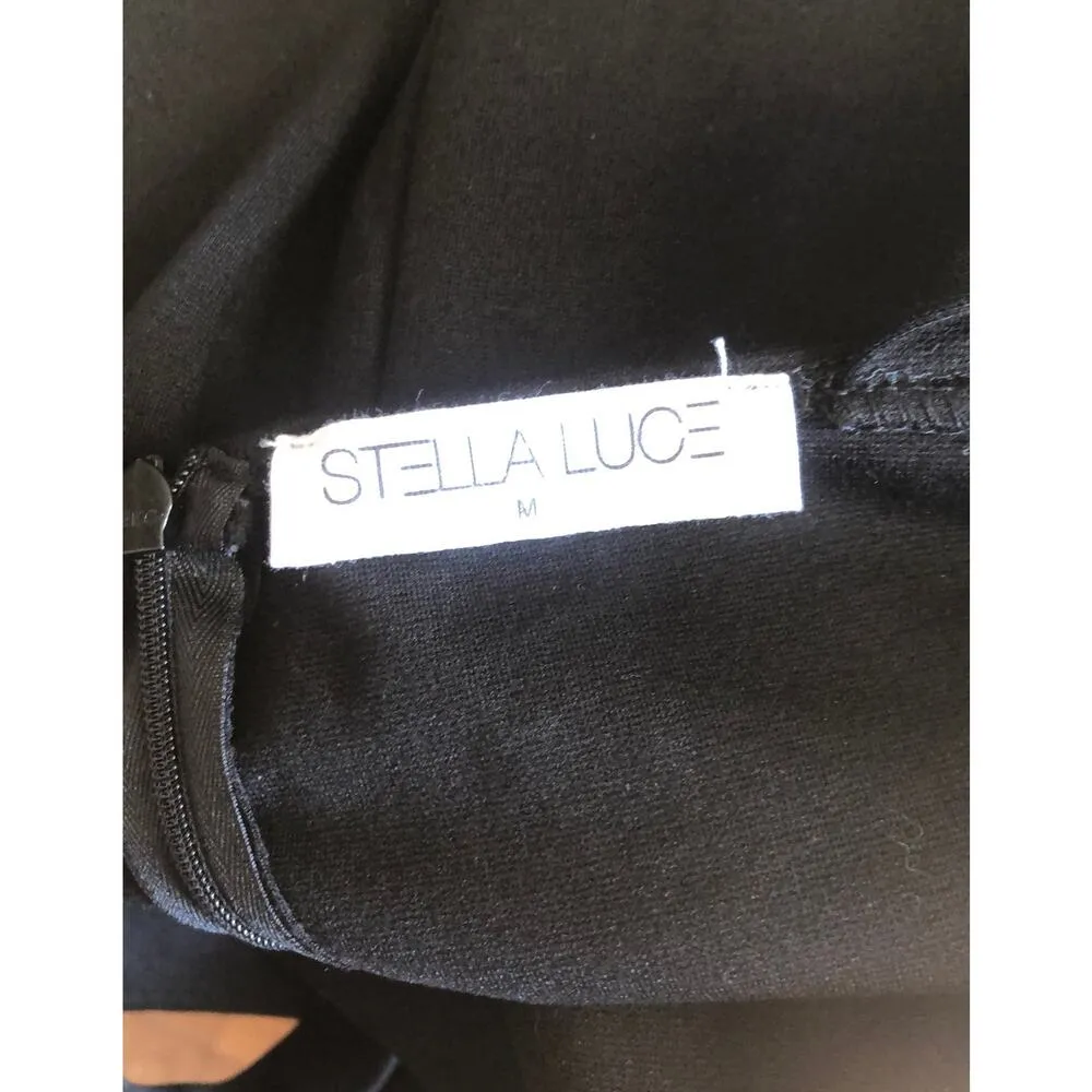 NWT STELLA LUCE Straight Pencil Silhouette Black Sexy Dress size medium - Image 10