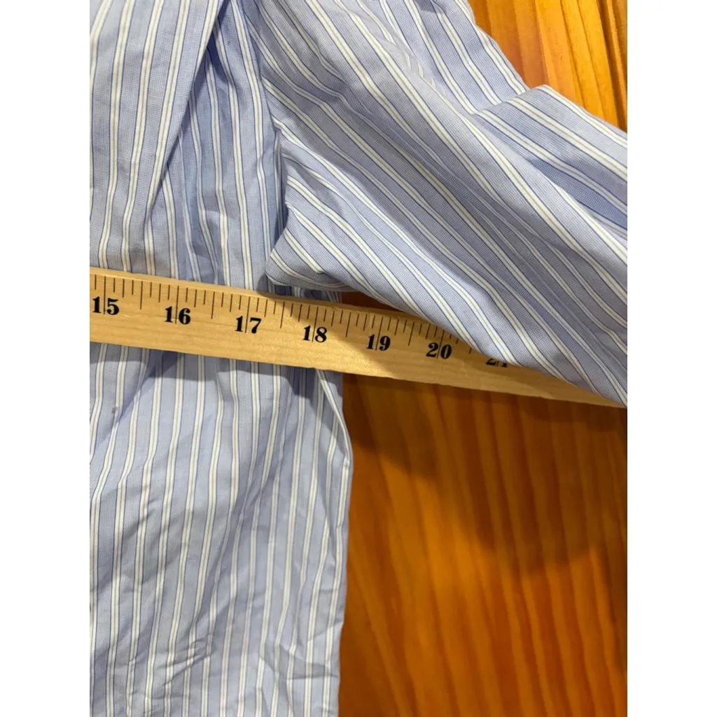 Gerard Darel Paris Blue White Stripe Cotton Blouse Top FR 36 US 4 French Chic - Image 7