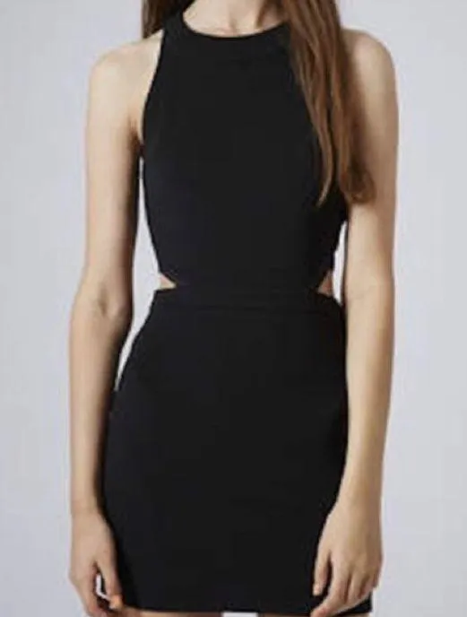 princess polly baby blue dress Black Side Cage Cutout Bodycon Dress Size 8 - $44 (59% Off Retail)