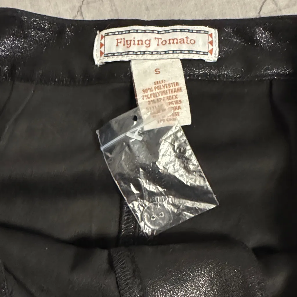 Flying Tomato Black Shimmer Flare Pants - Image 2