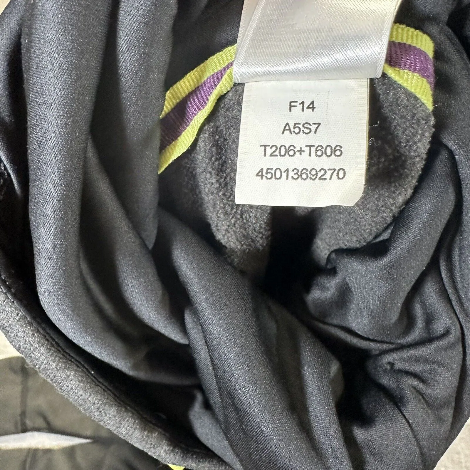 The North Face Funnel Neck Grey Sweatshirt Womens L Hooded Neon Green Stitching - Image 8