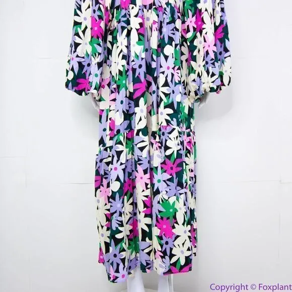NEW Eloquii floral print long puff sleeve‎ dress, 14 - Image 8
