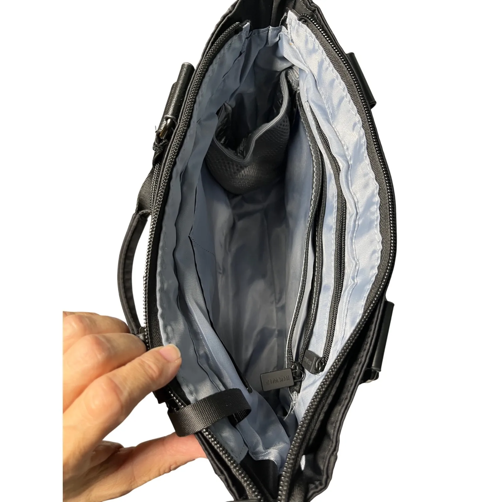 HKWP Black Nylon Shoulder Bag Crossbody Tote Travel‎ Work Utility - Image 6