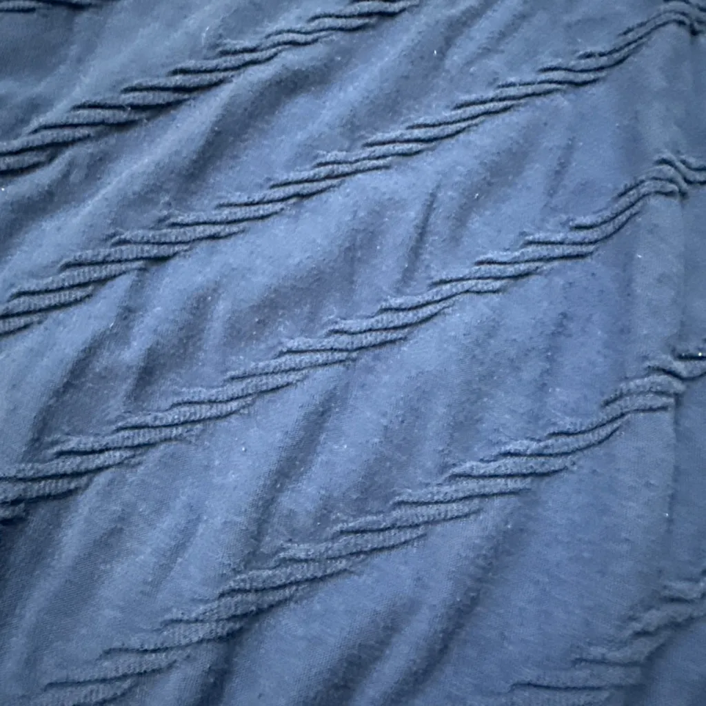 Anthropologie Saturday Sunday Blue Crew Neck Textured Puff Sleeve Tee Large - Image 6