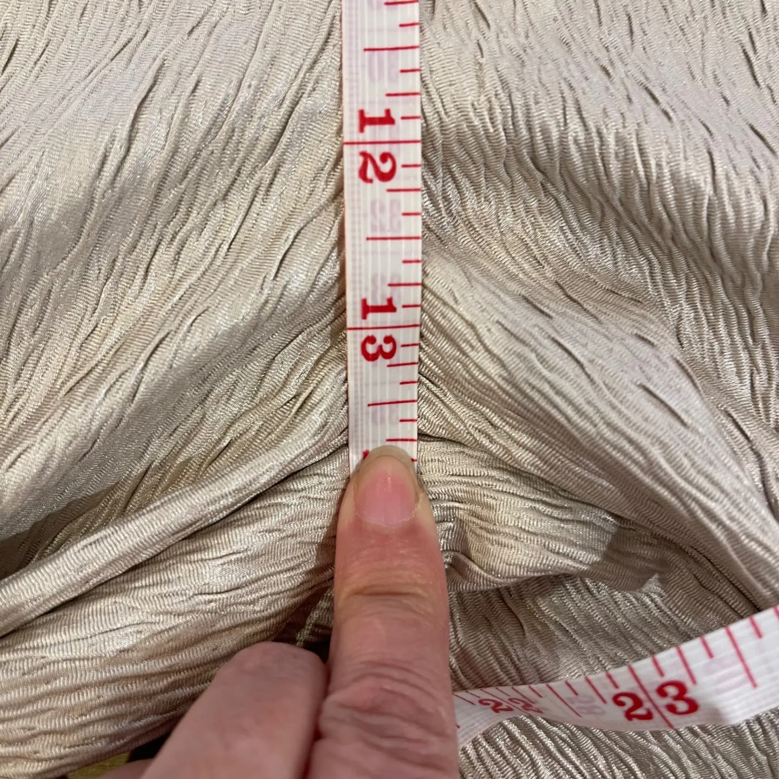 Cloud Ten Textured Wide Leg Pants Beige Gold Women's Size Medium - Image 8