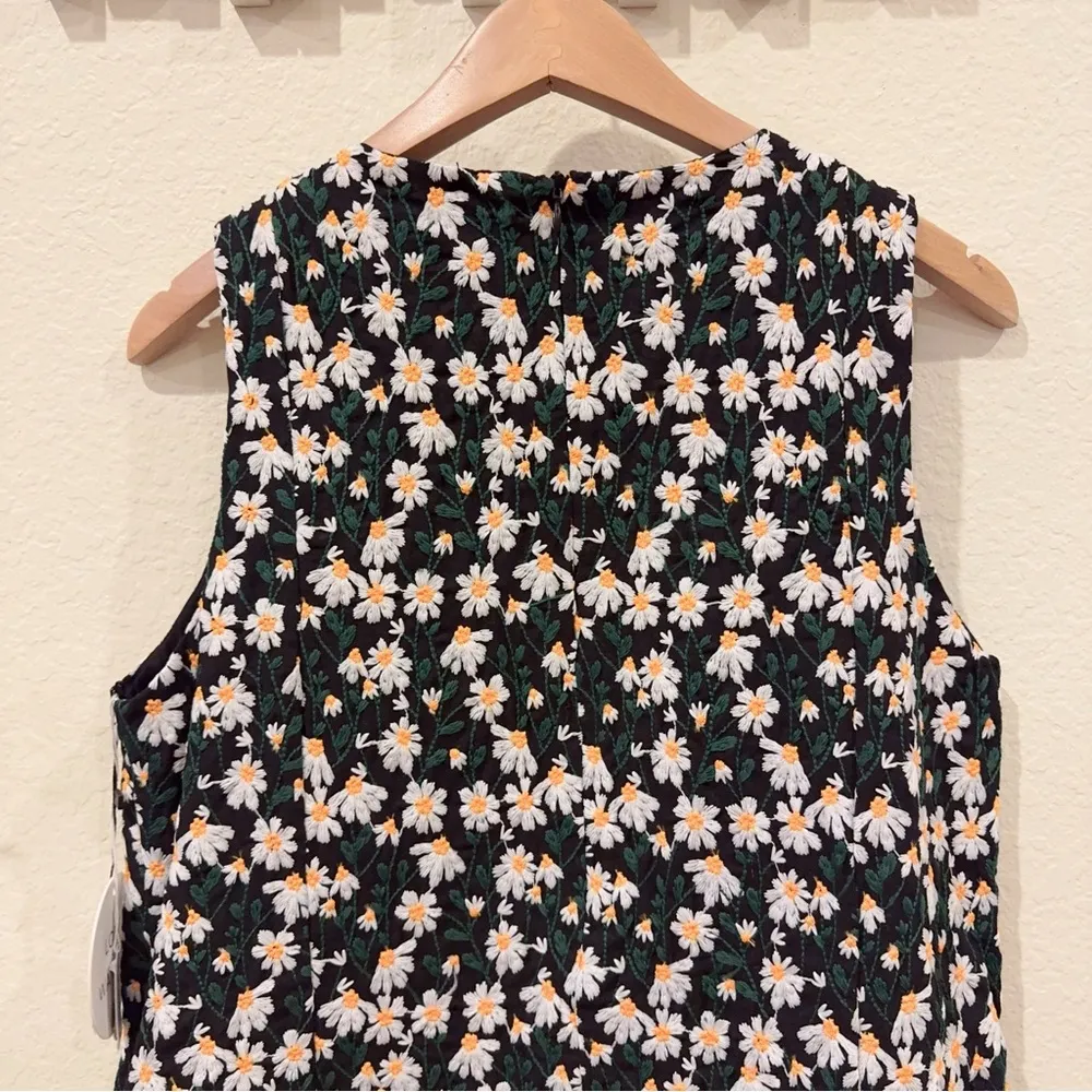 Lost + Wander Chamomile Hills Mini Shift Dress Black White Floral Size M NWT - Image 6