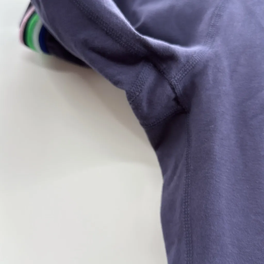 Old Navy High-Waisted PowerSoft Leggings Navy Striped Side MP Petite‎ - Image 3