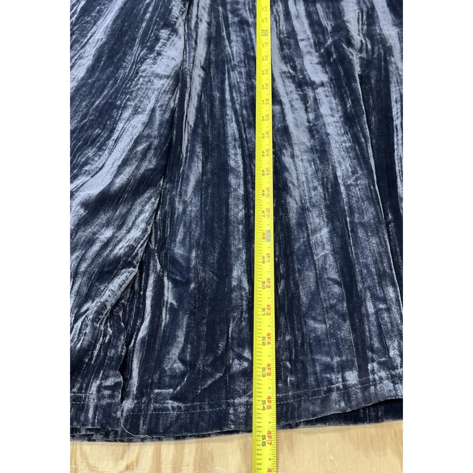 Natural Life Dakota Tie Crush Velvet Overalls Jumper Charcoal Wide Leg Boho Smal - Image 14