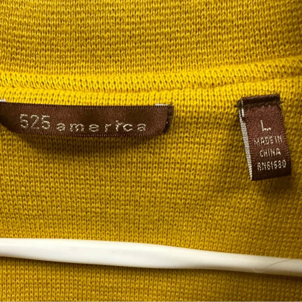 525 America Mustard Yellow Knit 2 Button Blazer Jacket with Pockets Womens Large - Image 11