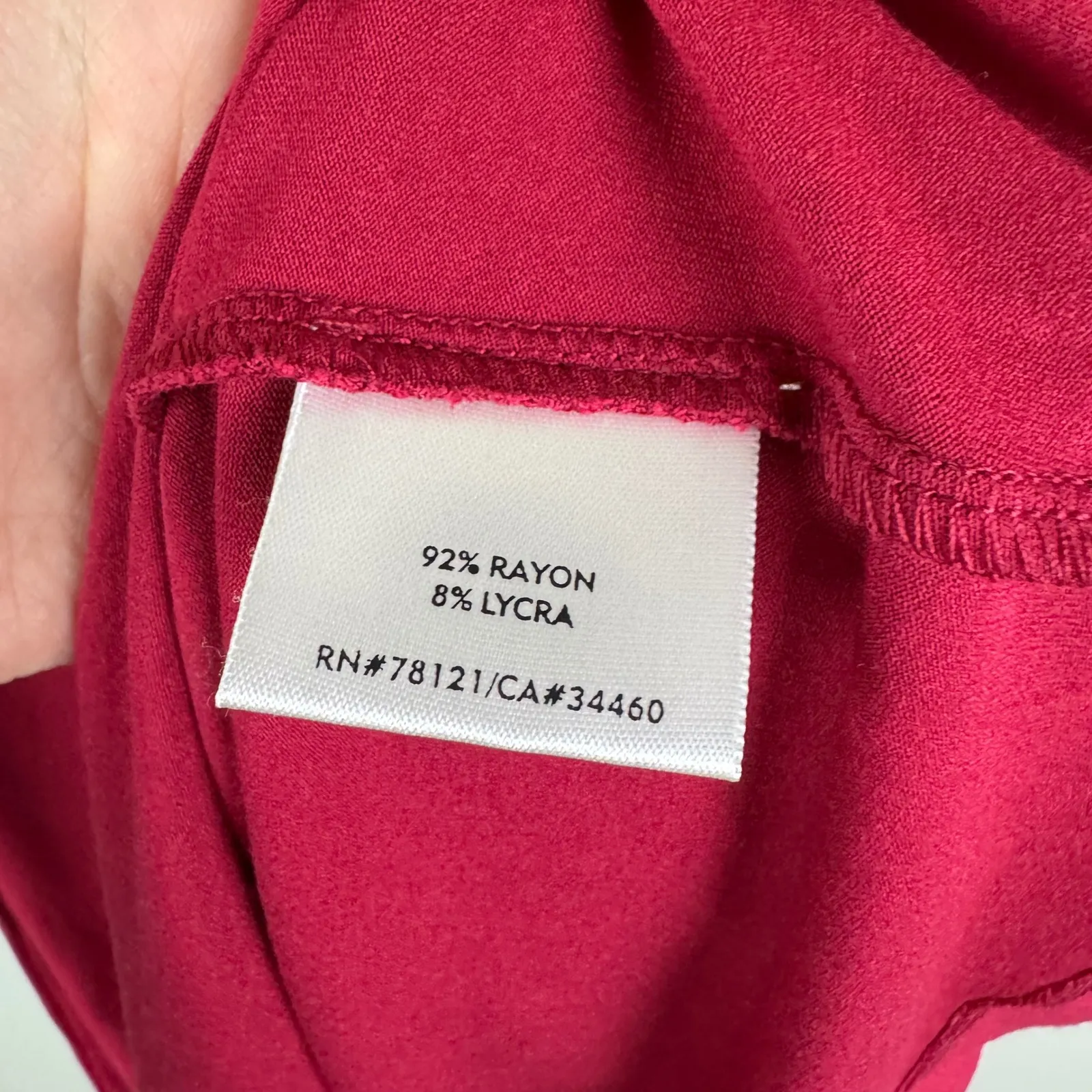 Eileen‎ Fisher Red Tunic Top Medium Minimalist Sustainable Christmas Holiday - Image 4